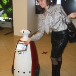 Robot R.BOT at the presentation of the world of advertising technologies and services “Eagles Hi-Tech”
